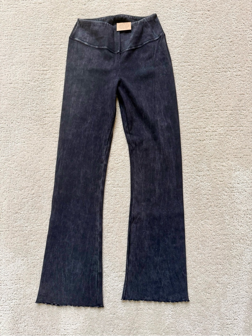 Free People Black High-Rise Wide Leg Jeans
